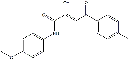 N1-(4-methoxyphenyl)-2-hydroxy-4-(4-methylphenyl)-4-oxobut-2-enamide Struktur