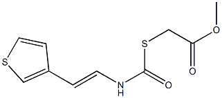 methyl 2-[({[2-(3-thienyl)vinyl]amino}carbonyl)thio]acetate Struktur