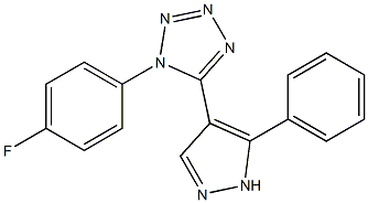 1-(4-fluorophenyl)-5-(5-phenyl-1H-pyrazol-4-yl)-1H-1,2,3,4-tetraazole Struktur