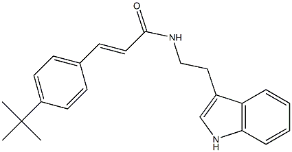 N1-[2-(1H-indol-3-yl)ethyl]-3-[4-(tert-butyl)phenyl]acrylamide Struktur