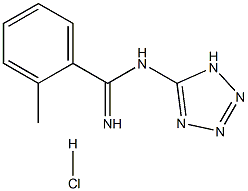 2-methyl-N-(1H-1,2,3,4-tetraazol-5-yl)benzenecarboximidamide hydrachloride Struktur