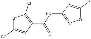 N3-(5-methylisoxazol-3-yl)-2,5-dichlorothiophene-3-carboxamide Struktur