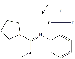 1-methyl N1-[2-(trifluoromethyl)phenyl]pyrrolidine-1-carboximidothioate hydroiodide Struktur