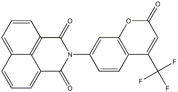 2-[2-oxo-4-(trifluoromethyl)-2H-chromen-7-yl]-2,3-dihydro-1H-benzo[de]isoquinoline-1,3-dione Struktur