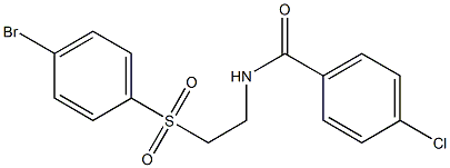 N-{2-[(4-bromophenyl)sulfonyl]ethyl}-4-chlorobenzenecarboxamide Struktur