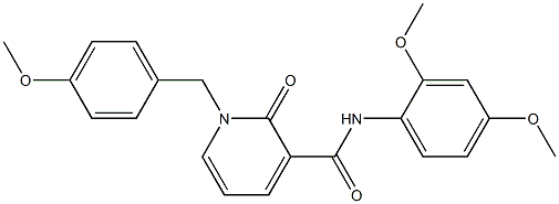 N-(2,4-dimethoxyphenyl)-1-(4-methoxybenzyl)-2-oxo-1,2-dihydro-3-pyridinecarboxamide Struktur