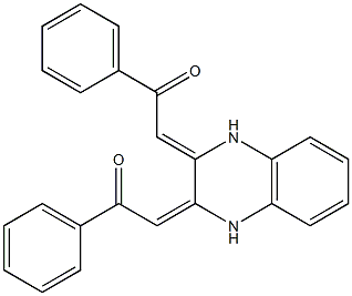 2-[3-(2-oxo-2-phenylethylidene)-1,2,3,4-tetrahydroquinoxalin-2-yliden]-1-phenylethan-1-one Struktur