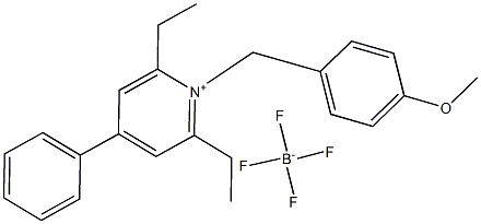 2,6-diethyl-1-(4-methoxybenzyl)-4-phenylpyridinium tetrafluoroborate Struktur