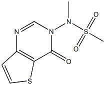 N-methyl-N-(4-oxo-3,4-dihydrothieno[3,2-d]pyrimidin-3-yl)methanesulfonamide Struktur