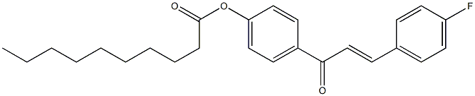 4-[(E)-3-(4-fluorophenyl)-2-propenoyl]phenyl decanoate Struktur