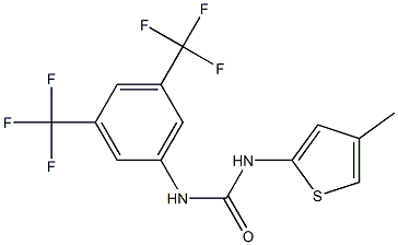 N-[3,5-di(trifluoromethyl)phenyl]-N'-(4-methyl-2-thienyl)urea Struktur