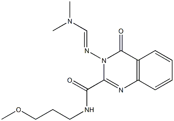 N2-(3-methoxypropyl)-3-{[(dimethylamino)methylidene]amino}-4-oxo-3,4-dihydroquinazoline-2-carboxamide Struktur