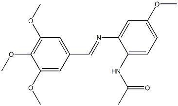 N1-{4-methoxy-2-[(3,4,5-trimethoxybenzylidene)amino]phenyl}acetamide Struktur