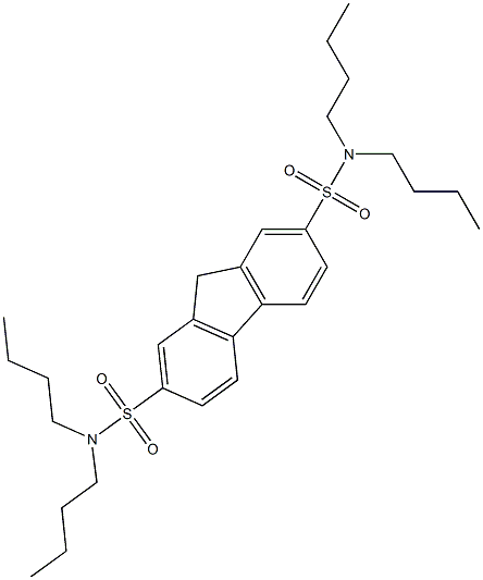 N2,N2,N7,N7-tetrabutyl-9H-fluorene-2,7-disulfonamide Struktur