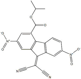 isopropyl 9-(dicyanomethylidene)-2,7-dinitro-9H-fluorene-4-carboxylate Struktur