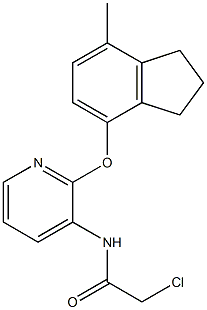 N1-{2-[(7-methyl-2,3-dihydro-1H-inden-4-yl)oxy]-3-pyridyl}-2-chloroacetamide Struktur