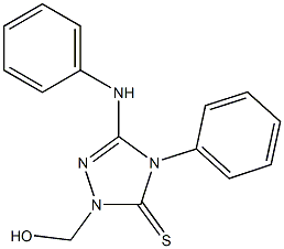 3-anilino-1-(hydroxymethyl)-4-phenyl-4,5-dihydro-1H-1,2,4-triazole-5-thione Struktur