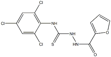 N1-(2,4,6-trichlorophenyl)-2-(2-furylcarbonyl)hydrazine-1-carbothioamide Struktur