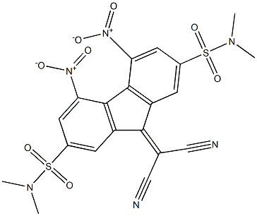 N2,N2,N7,N7-tetramethyl-9-(dicyanomethylene)-4,5-dinitro-9H-2,7-fluorenedisulfonamide Struktur