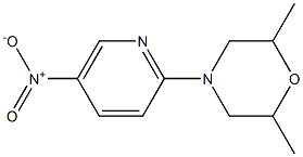 2,6-dimethyl-4-(5-nitro-2-pyridyl)morpholine Struktur