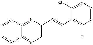 2-(2-chloro-6-fluorostyryl)quinoxaline Struktur