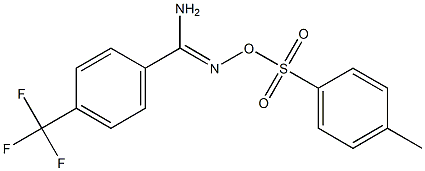 N'-{[(4-methylphenyl)sulfonyl]oxy}-4-(trifluoromethyl)benzenecarboximidamide Struktur