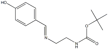 tert-butyl N-{2-[(4-hydroxybenzylidene)amino]ethyl}carbamate Struktur