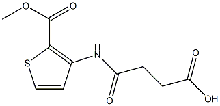 4-{[2-(methoxycarbonyl)-3-thienyl]amino}-4-oxobutanoic acid Struktur