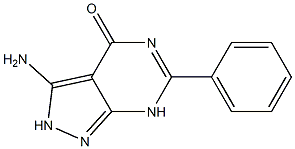 3-amino-6-phenyl-4,7-dihydro-2H-pyrazolo[3,4-d]pyrimidin-4-one Struktur