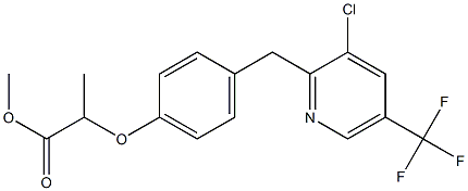 methyl 2-(4-{[3-chloro-5-(trifluoromethyl)-2-pyridinyl]methyl}phenoxy)propanoate Struktur