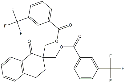 [1-oxo-2-({[3-(trifluoromethyl)benzoyl]oxy}methyl)-1,2,3,4-tetrahydro-2-naphthalenyl]methyl 3-(trifluoromethyl)benzenecarboxylate Struktur