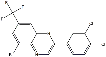 5-bromo-2-(3,4-dichlorophenyl)-7-(trifluoromethyl)quinoxaline Struktur