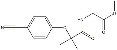 methyl 2-{[2-(4-cyanophenoxy)-2-methylpropanoyl]amino}acetate Struktur