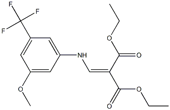 diethyl 2-{[3-methoxy-5-(trifluoromethyl)anilino]methylidene}malonate Struktur