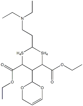 diethyl 2-[2-(diethylamino)ethyl]-1,1,3,3-tetraoxo-5-phenyl-1lambda~6~,3lambda~6~-dithiane-4,6-dicarboxylate Struktur