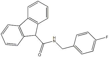 N-(4-fluorobenzyl)-9H-fluorene-9-carboxamide Struktur