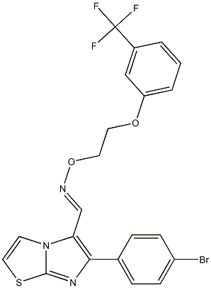 6-(4-bromophenyl)imidazo[2,1-b][1,3]thiazole-5-carbaldehyde O-{2-[3-(trifluoromethyl)phenoxy]ethyl}oxime Struktur