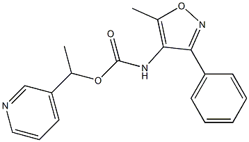 1-(3-pyridyl)ethyl N-(5-methyl-3-phenylisoxazol-4-yl)carbamate Struktur