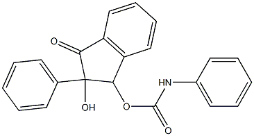 2-hydroxy-3-oxo-2-phenyl-2,3-dihydro-1H-inden-1-yl N-phenylcarbamate Struktur