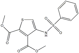 dimethyl 4-[(phenylsulfonyl)amino]thiophene-2,3-dicarboxylate Struktur