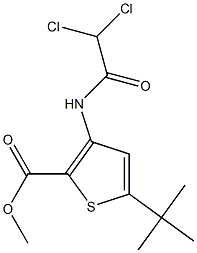 methyl 5-(tert-butyl)-3-[(2,2-dichloroacetyl)amino]thiophene-2-carboxylate Struktur