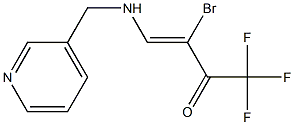 (Z)-3-bromo-1,1,1-trifluoro-4-[(3-pyridinylmethyl)amino]-3-buten-2-one Struktur