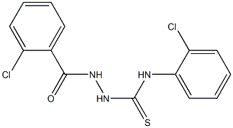 N1-(2-chlorophenyl)-2-(2-chlorobenzoyl)hydrazine-1-carbothioamide Struktur