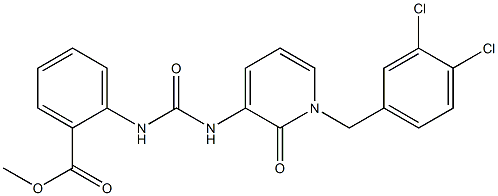 methyl 2-[({[1-(3,4-dichlorobenzyl)-2-oxo-1,2-dihydro-3-pyridinyl]amino}carbonyl)amino]benzenecarboxylate Struktur