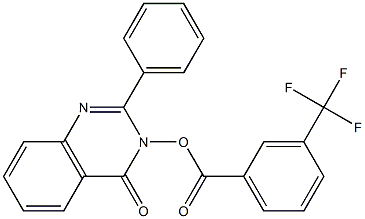 4-oxo-2-phenyl-3,4-dihydroquinazolin-3-yl 3-(trifluoromethyl)benzoate Struktur