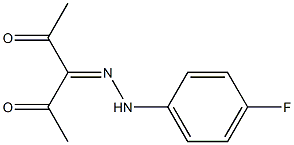 3-[2-(4-fluorophenyl)hydrazono]pentane-2,4-dione Struktur