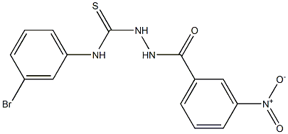 N1-(3-bromophenyl)-2-(3-nitrobenzoyl)hydrazine-1-carbothioamide Struktur