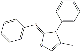 N1-(4-methyl-3-phenyl-2,3-dihydro-1,3-thiazol-2-yliden)aniline Struktur