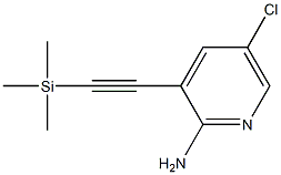 5-chloro-3-[2-(trimethylsilyl)ethynyl]-2-pyridinamine Struktur