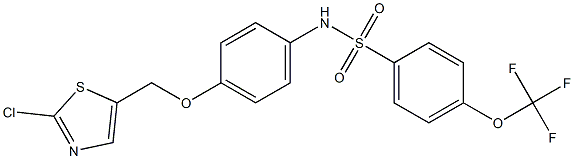 N-{4-[(2-chloro-1,3-thiazol-5-yl)methoxy]phenyl}-4-(trifluoromethoxy)benzenesulfonamide Struktur